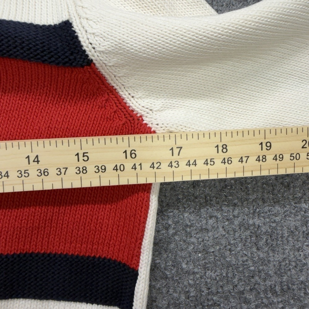 Tommy Hilfiger Turtleneck Sweater Women's Y2K Vintage Red/White/Blue Size Small - Picture 3 of 7